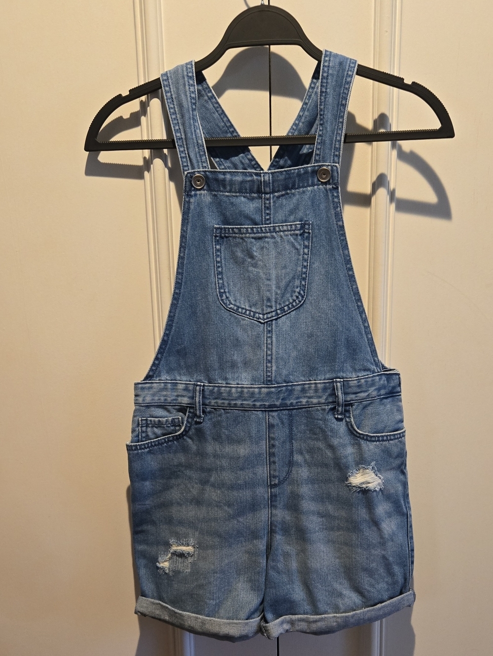 The Children's Place Light Blue Denim Short Overalls